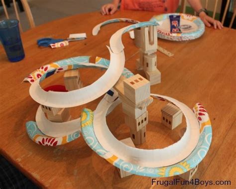 Paper Plate Marble Track - Frugal Fun For Boys and Girls | Activities for kids, Crafts for boys ...