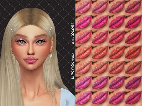 The Sims Resource - MELDEANNE - LIPSTICK #20 The Sims, Sims 4, Eyeliner, Eyeshadow, Female ...