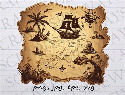 Treasure Island Map Clipart