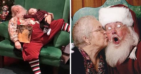 30 Times People Took Hilarious Pictures With The Mall Santa | DeMilked