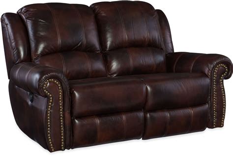 Jackson Brown Power Leather Reclining Loveseat from Hooker | Coleman ...