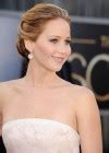Jennifer Lawrence in in long white dress at Oscars 2013 -12 | GotCeleb