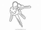 Keys Stock Coloring Page For Kids  Free Everyday Objects Printable sketch template