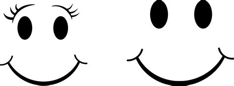 Smiley Face Clip Art Emotions Black And White For Kids - Smiley Images In Black And White - Png ...