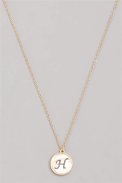 GOLD Alphabet H Pendant Necklace - Necklaces