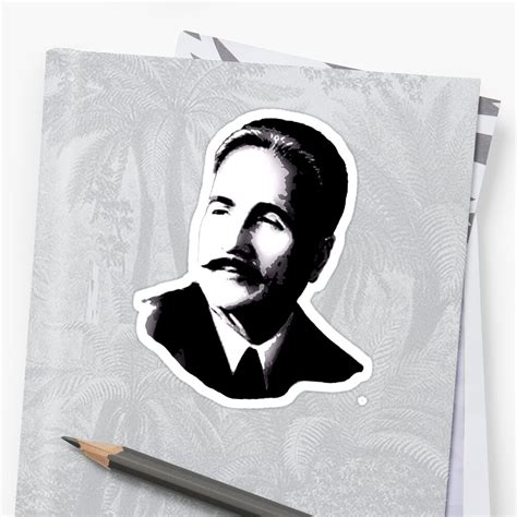 "Allama Iqbal - Portrait" Stickers by fizana | Redbubble