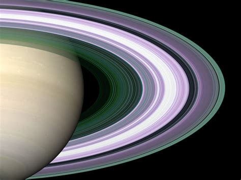 APOD: 2005 May 25 - Particle Sizes in Saturns Rings