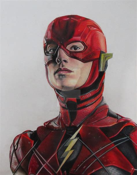 Ezra Miller as Flash by JunkDrawings on DeviantArt