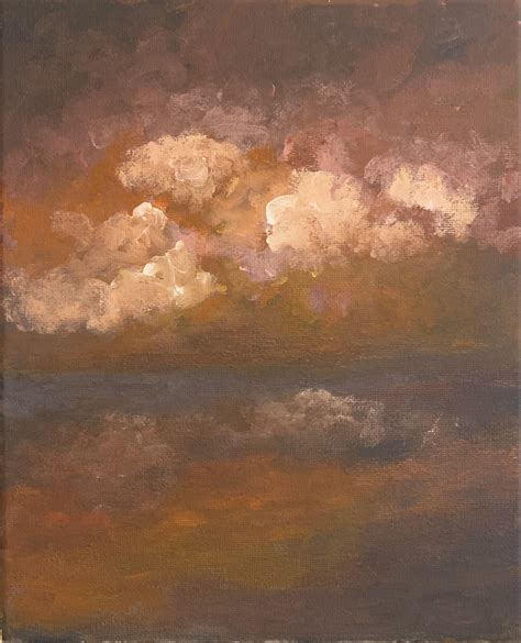 orange clouds | Painting, Art, Acrylic