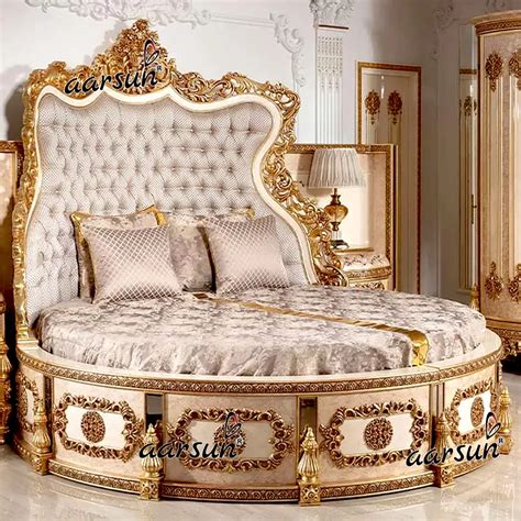 Luxury Round Bed Furniture LUXBD-029 - Aarsun