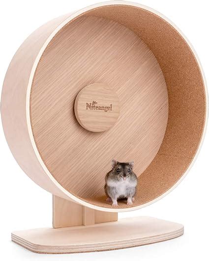 Amazon.com : Niteangel Wooden Hamster Exercise Wheel: - Silent Hamster Running Wheel for ...