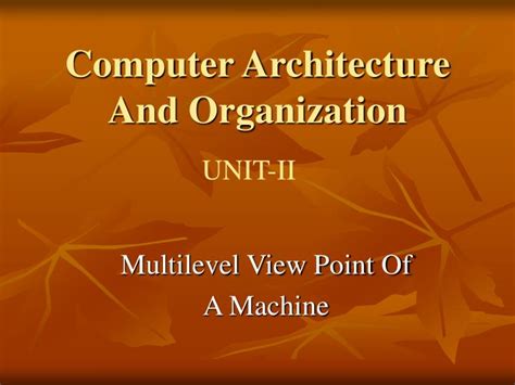 PPT - Computer Architecture And Organization PowerPoint Presentation ...