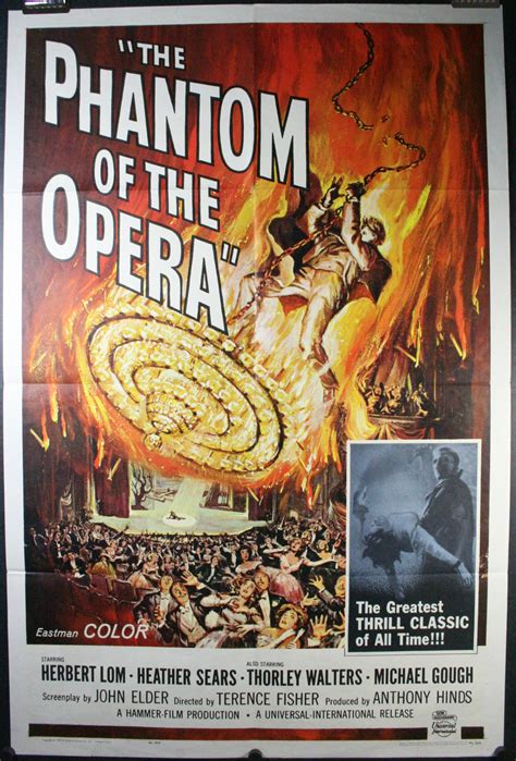 THE PHANTOM OF THE OPERA, Original Hammer Film Cinema Poster For Sale ...