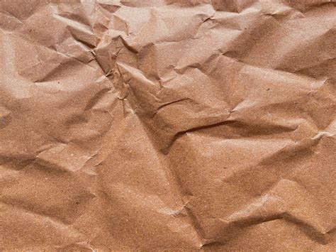 Crumpled brown paper texture - Pixcrafter