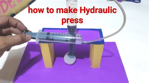 How to make Hydraulic press || Hydraulic science working Model ...