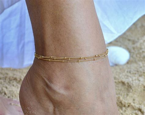 Sterling Silver Ankle Bracelet - Iana Dixon Dainty Jewelry