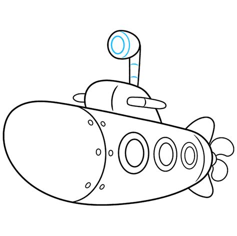 How to Draw a Submarine - Really Easy Drawing Tutorial