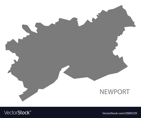 Newport wales map grey Royalty Free Vector Image