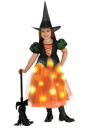 Twinkle Witch Costume for Girls | Light up Dress W/ Hat