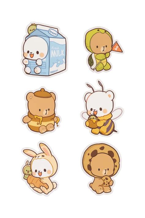 Saw these new milk and mocha bear stickers 🥺 just looking at them makes me so happy ☺️ so cute ...