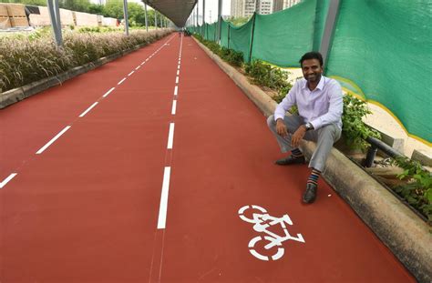 Hyderabad’s sustainable cycling track near ORR - The Hindu