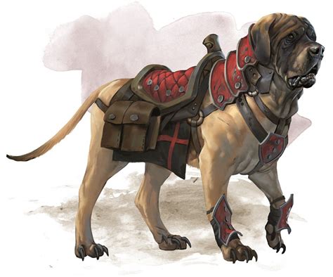 Mastiff | Dnd animals, Dog armor, Dog character