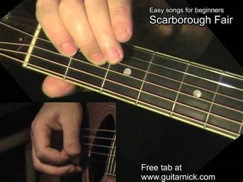 SCARBOROUGH FAIR: Easy Guitar Lesson + TAB by GuitarNick Chords - Chordify