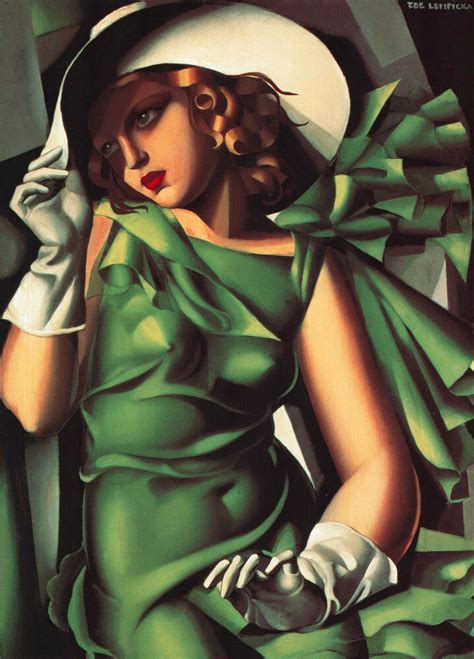 Young Lady with Gloves (Girl in a Green Dress), 1930 Art Print by Tamara de Lempicka | King & McGaw