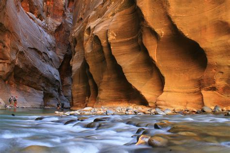 Six mile hike through The Virgin River in Zion National Park, Utah.....so worth it. "The Narrows ...