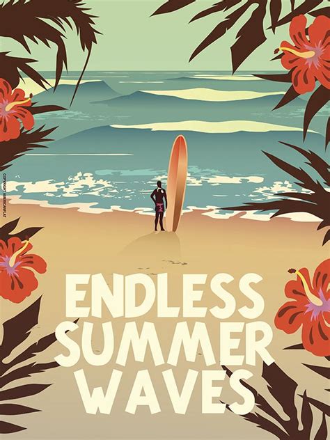 Endless Summer Waves | Surf poster, Surf art, Surfing waves