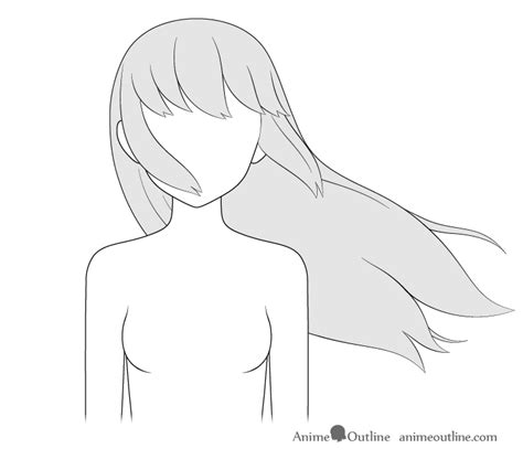 How to Draw Anime Hair Blowing in the Wind - AnimeOutline