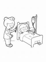 Hospital coloring pages sketch template
