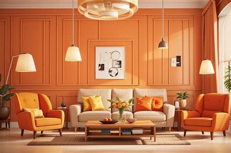 Premium AI Image | Realistic classic living room interior with hanging ...