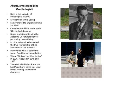 PPT - About James Bond (The Ornithologist) PowerPoint Presentation, free download - ID:2663150