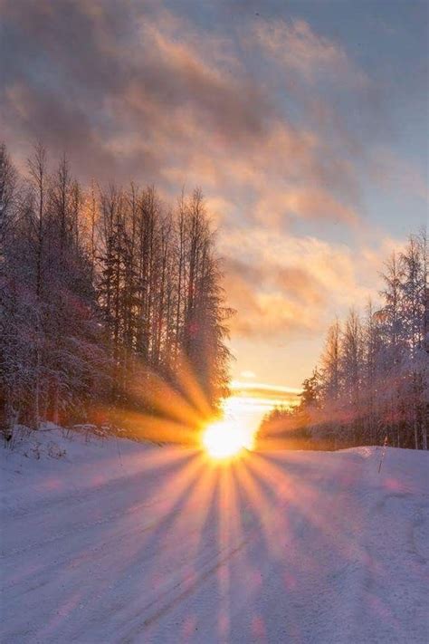 Beautiful Winter Sun | Winter landscape, Winter scenes, Winter pictures