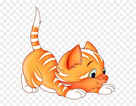 Funny Cartoon Kittens Clip Art Images On A Transparent - Cat Clipart No Background - Free ...