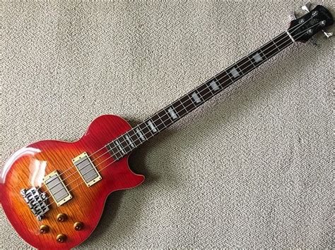 Epiphone Les Paul Standard bass Cherry Sunburst | Reverb Canada | Les ...