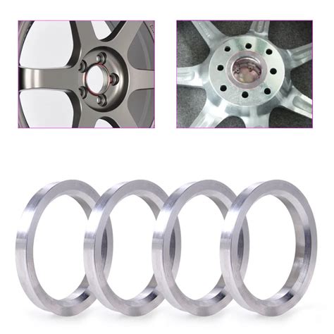 4pcs New Aluminum Hub Centric Rings 73.1mm to 59.1mm Wheel Bore Centering for VW Audi Ford ...