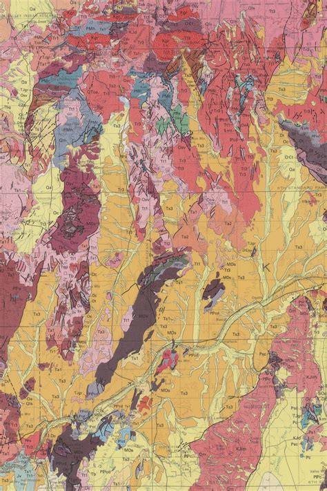 Geology Map of Nevada Science Chart Map Print Geologic Time - Etsy