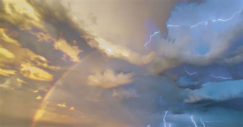 Rainbow and Lightning over Iowa | Earth Blog