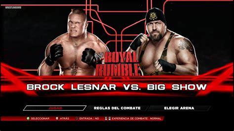 WWE2K14 Royal Rumble 2014 Brock Lesnar vs The Big Show - YouTube