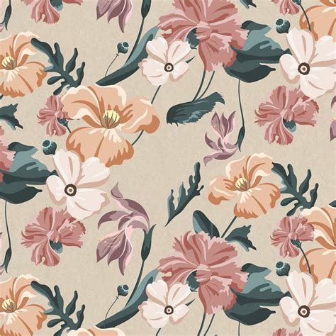 Blooming colorful flower seamless pattern | Premium Vector - rawpixel