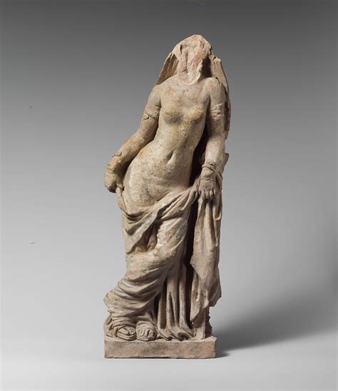 Terracotta statuette of a veiled woman | Greek, South Italian | Hellenistic | The Met