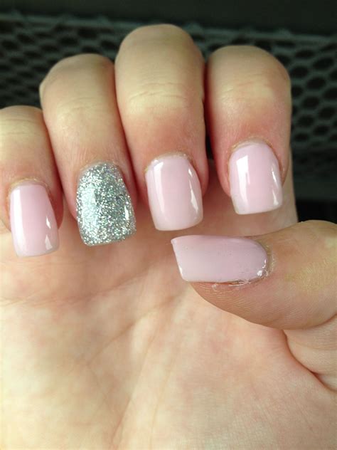 Light pink sparkle nails | Pink acrylic nails, Light pink nails, Pink gel nails