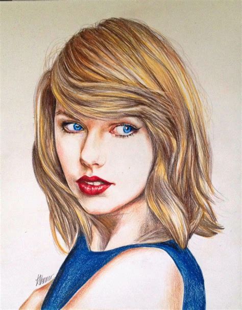 Taylor Swift - Deviantart by Brennan Hom Pencil Portrait Drawing, Colored Pencil Drawing ...
