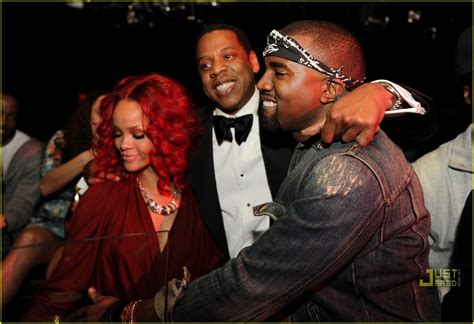 Rihanna, Jay-Z & Kanye West: Group Hug!: Photo 2507626 | Jay Z ...