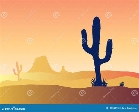 Cactus Desert Scenes Clip Art