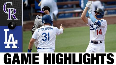 Dodgers hit seven HRs in 11-3 win | Rockies-Dodgers Game Highlights 8 ...