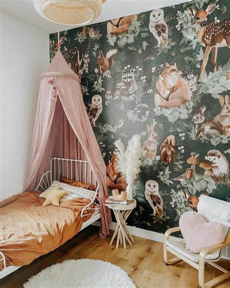 Black Wallpaper Whimsical with Animals - Soul & Lane