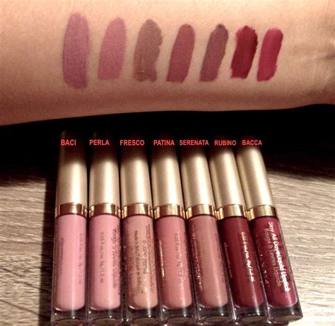 Stila Minis Stay All Day liquid lipstick matte swatches medium skin | Liquid lipstick swatches ...